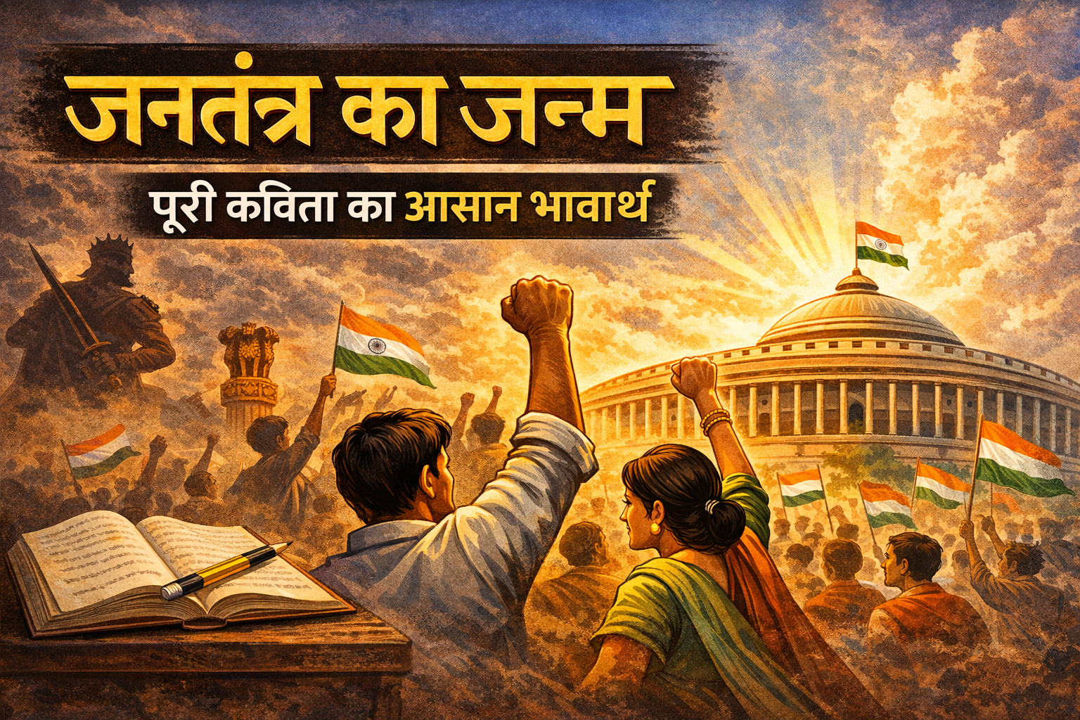 जनतंत्र का जन्म कविता का भावार्थ