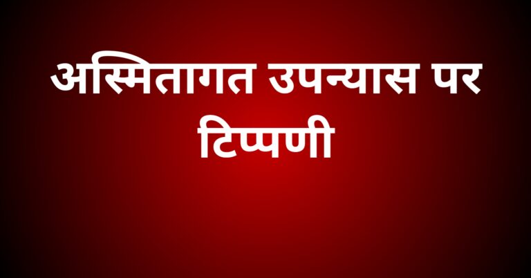 अस्मितागत उपन्यास