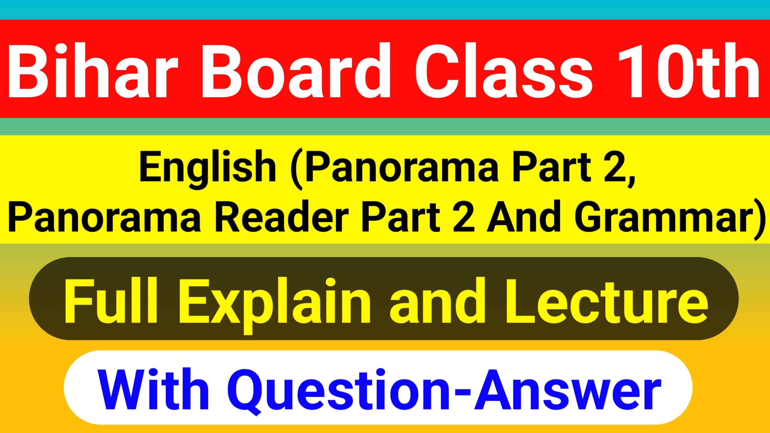 Bihar Board Class 10th English Solutions