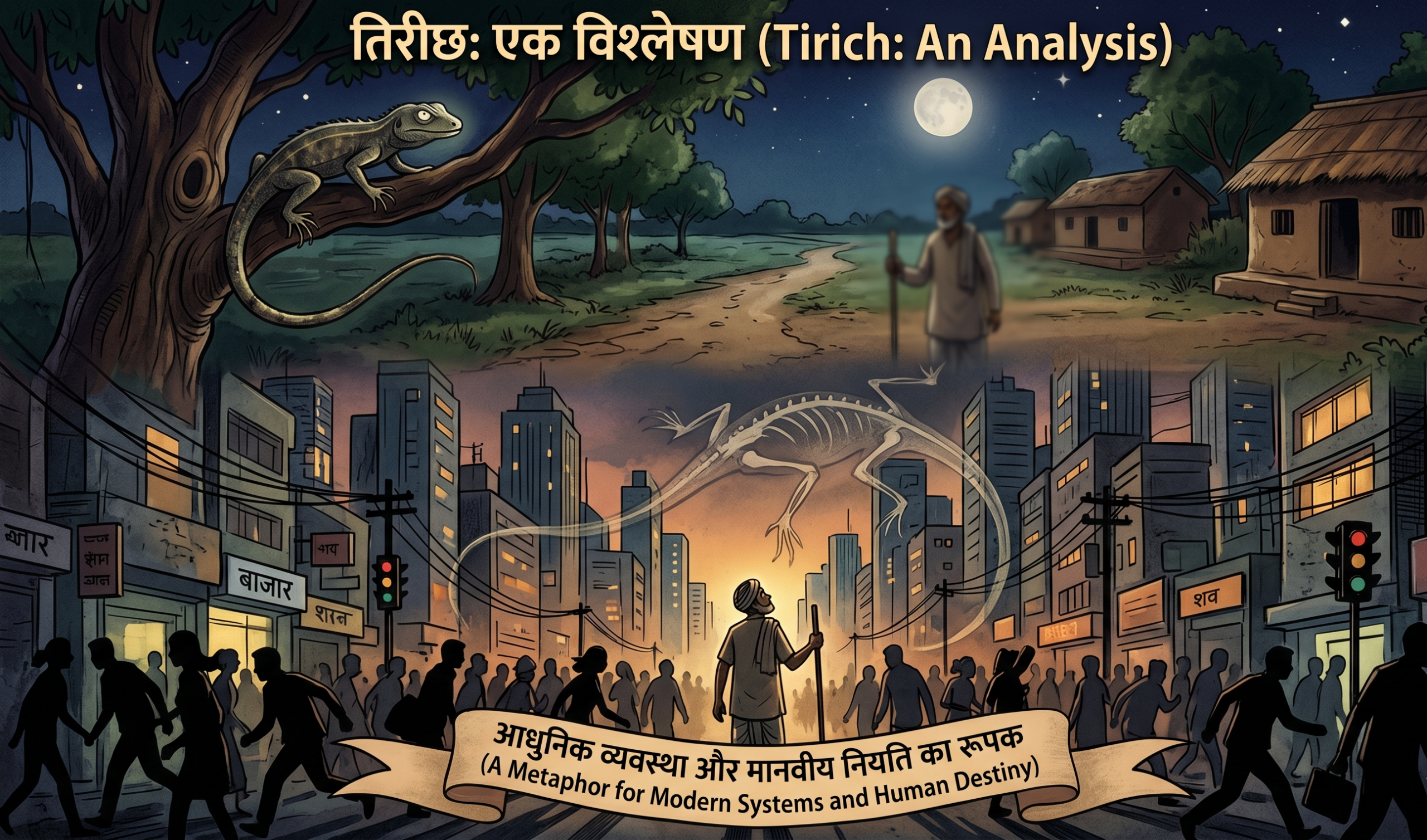 तिरीछ कहानी की कथावस्तु