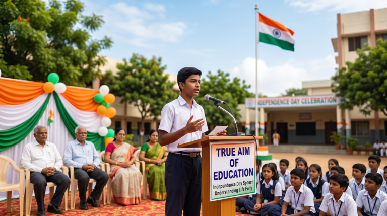 Students understanding the true aim of education in a classroom